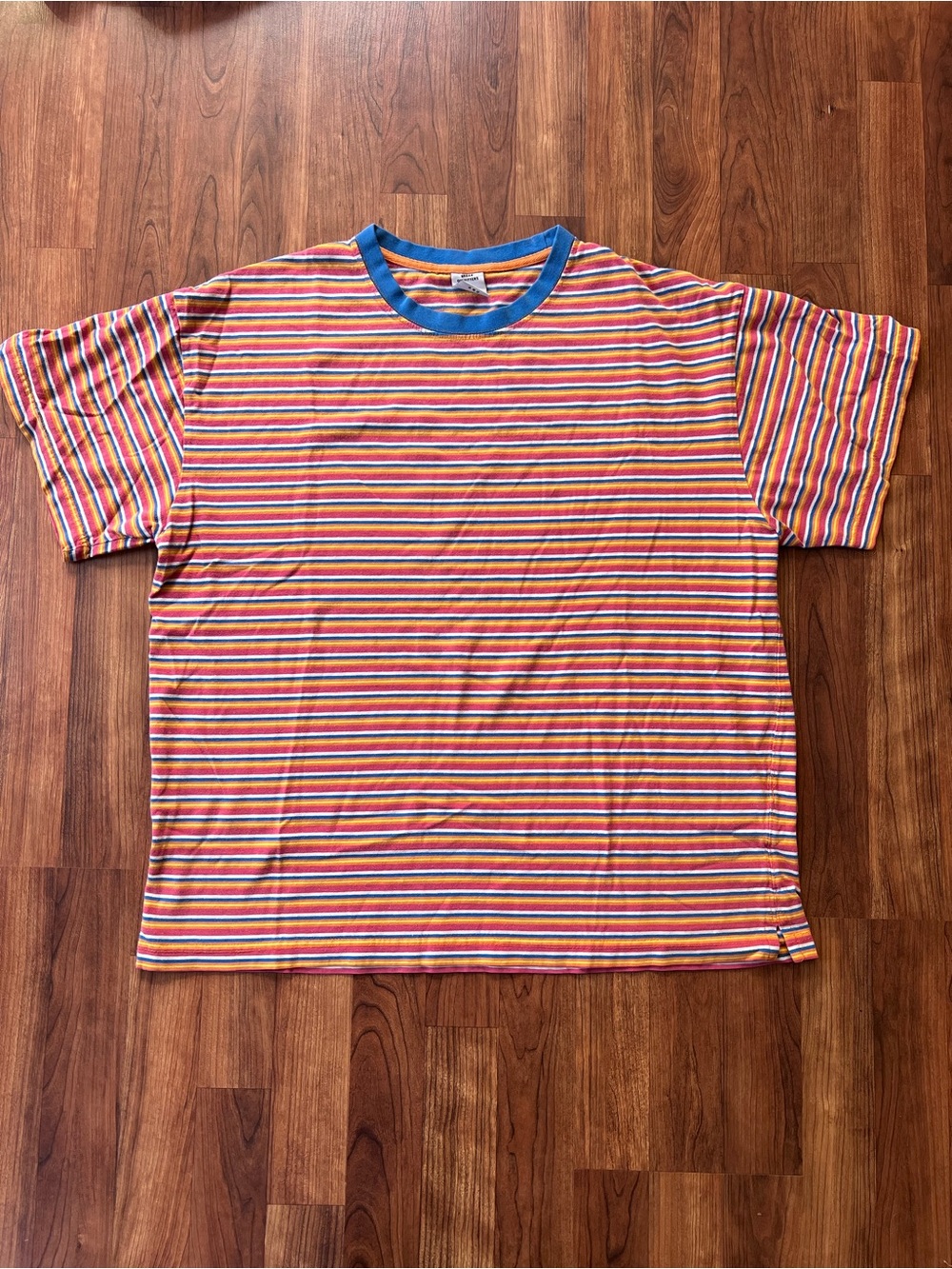Urban Outfitters Oversized Striped Ringer T Shirt Y2K Colorful